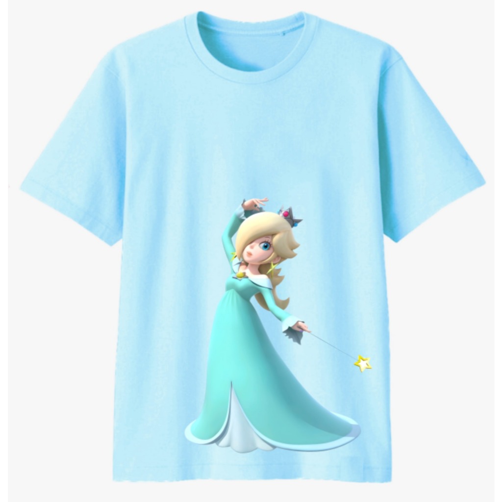 Kaos Princess Rosalina untuk Anak, Remaja, Dewasa, Bigsize bahan cotton combed soft 30s