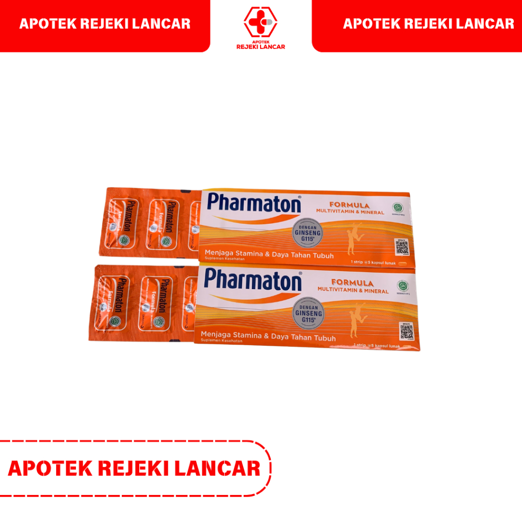 Pharmaton Formula Isi 5 Kapsul Lunak - Multivitamin Stamina & Daya Tahan Tubuh - Ginseng G115