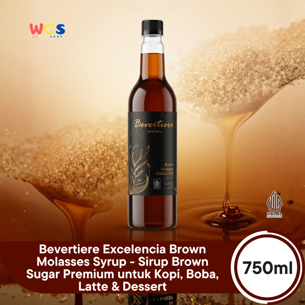 Bevertiere Excelencia Brown Molasses Rum Flavour Syrup 750ml - Sirup Brown Sugar Rasa Rum untuk Kopi