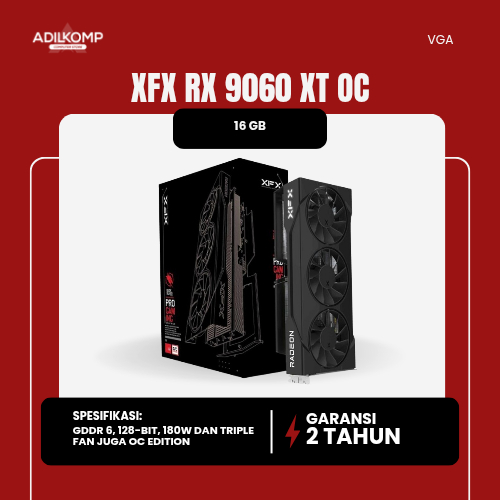 AMD RADEON XFX PRO GAMING SWIFT RX9060XT 16GB BLACK