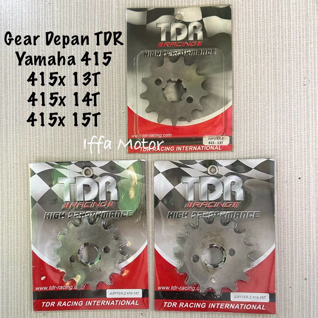 Gear Gir Depan TDR 415 x 13T 14T 15T Yamaha Jupiter z MX Vega ZR Vixion Bison Rx king Fiz R