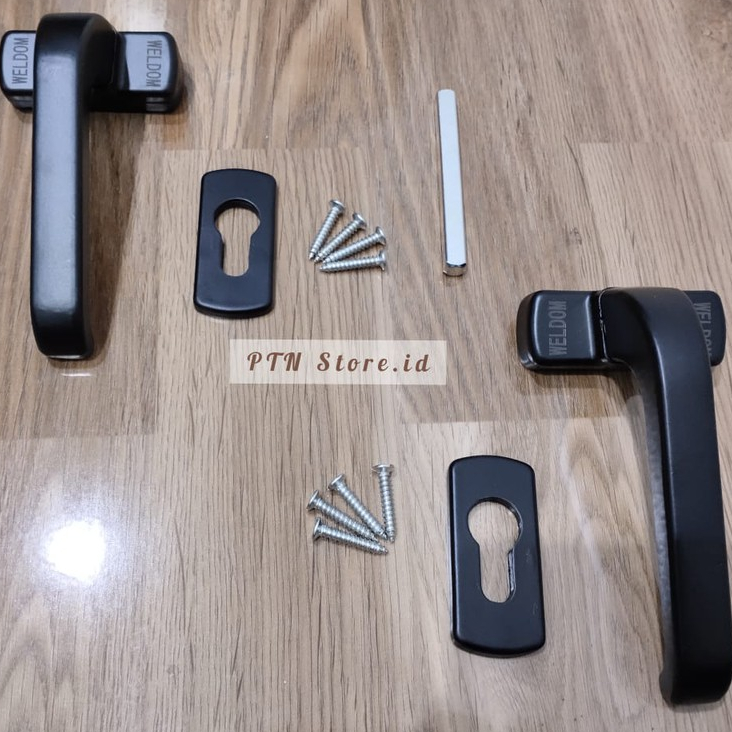 WELDOM HANDLE LOCKCASE KOMPLIT SET/HANDLE PINTU ALUMINIUM