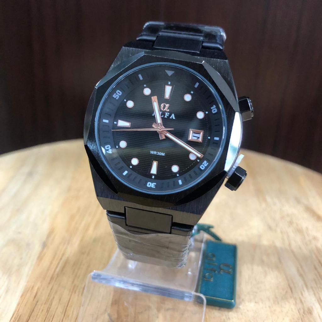 Jam Tangan Pria ALFA Rantai Besi Original