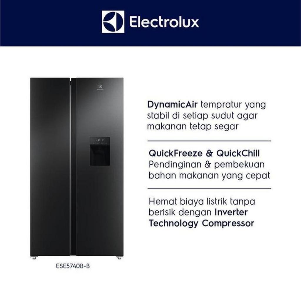 KULKAS ELECTROLUX SIDE BY SIDE 571L ESE5740B-B/ESE 5740B-B/ESE-5740BB