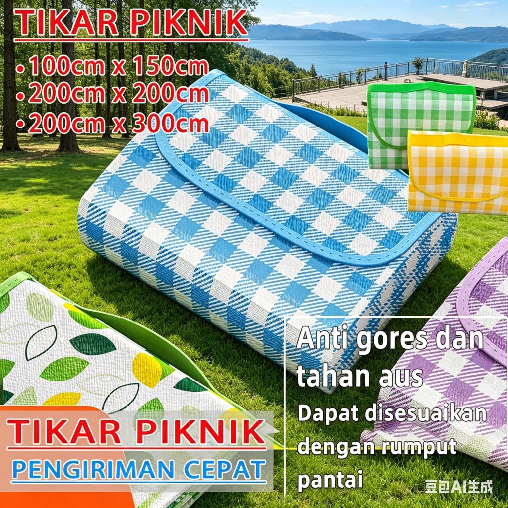 [Pengiriman cepat]  tikar piknik kain piknik tikar kain piknik  tikar estetik untuk piknik karpet pi