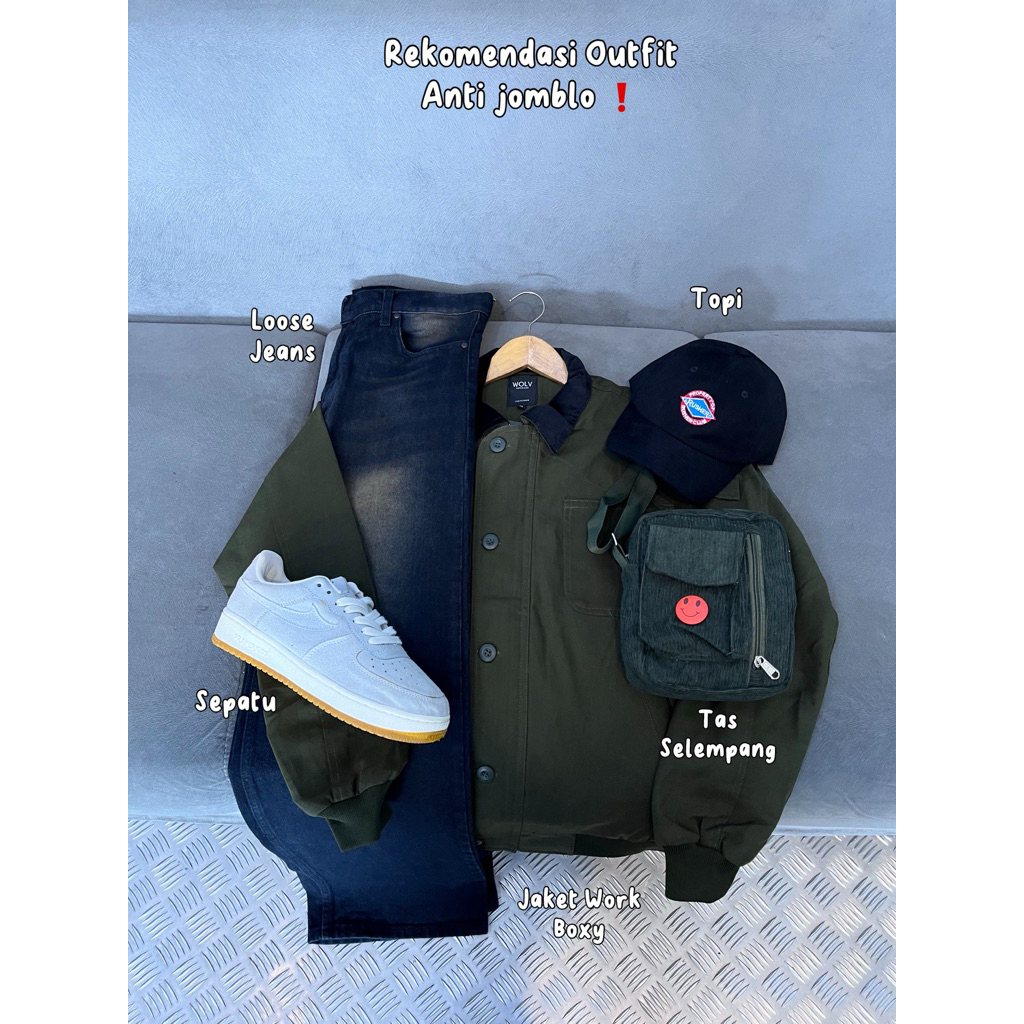 JAKET WORK BOXY KEKINIAN - Jaket Boxy Kalcer