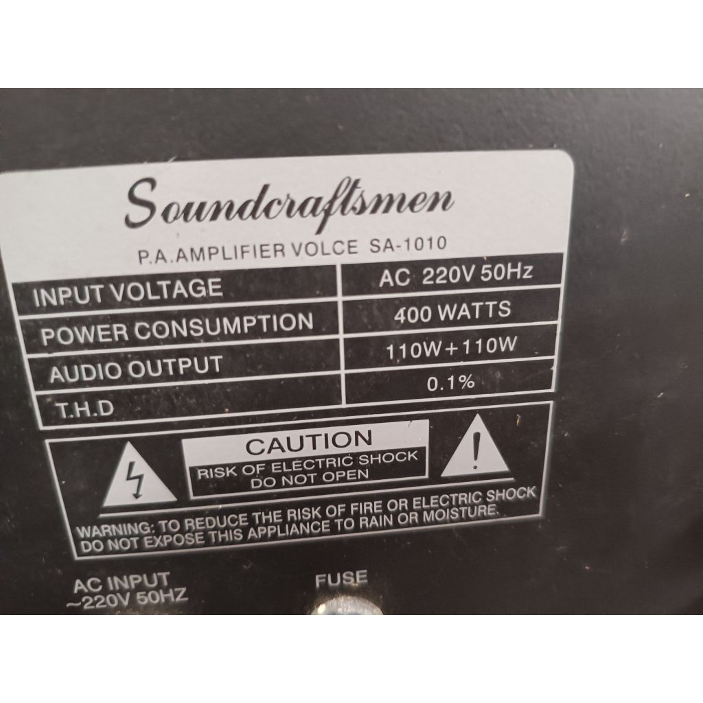 Amplifier karaoke soundcraftsman bekas