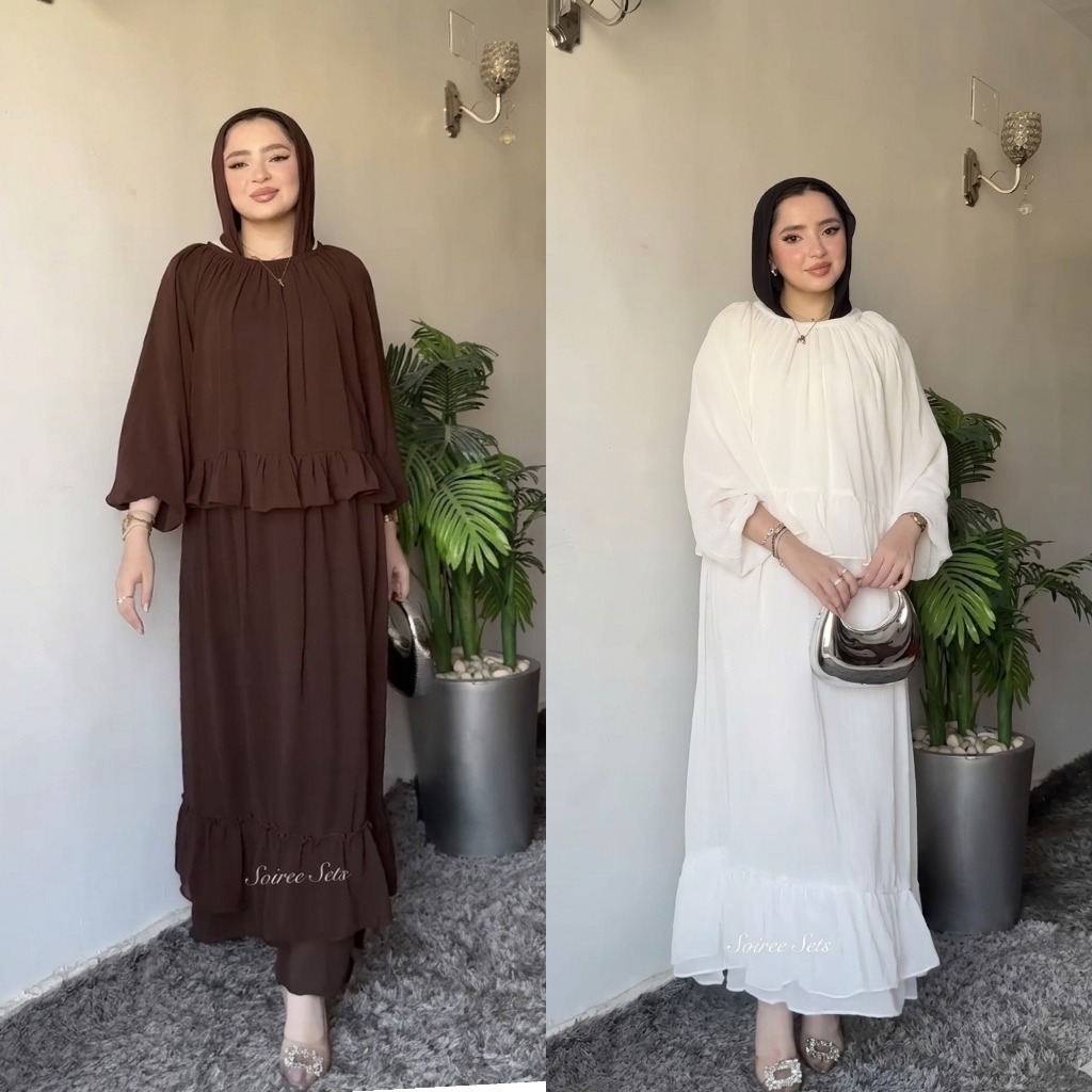 Gamis Kondangan Premium Ukuran Jumbo Ld 140 Bahan Ceruty Babydoll