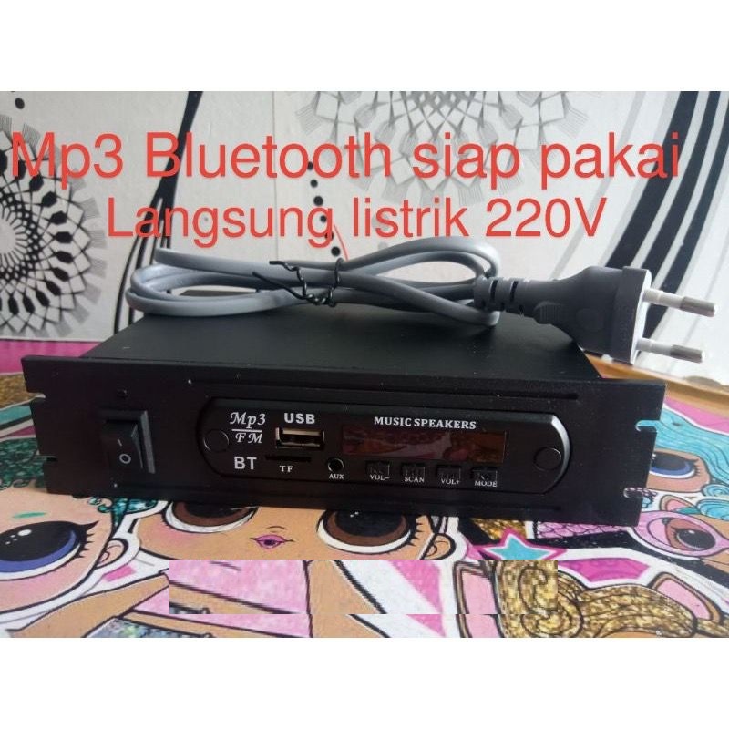 Rakitan Mp3 USB FM Bluetooth Player AC 220V-240V Mini Box