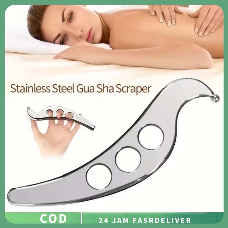 Alat Gua Sha Stainless Steel Akupresur Gua Sha Stainless Steel Bentuk Burung Guasha Board Multifungs