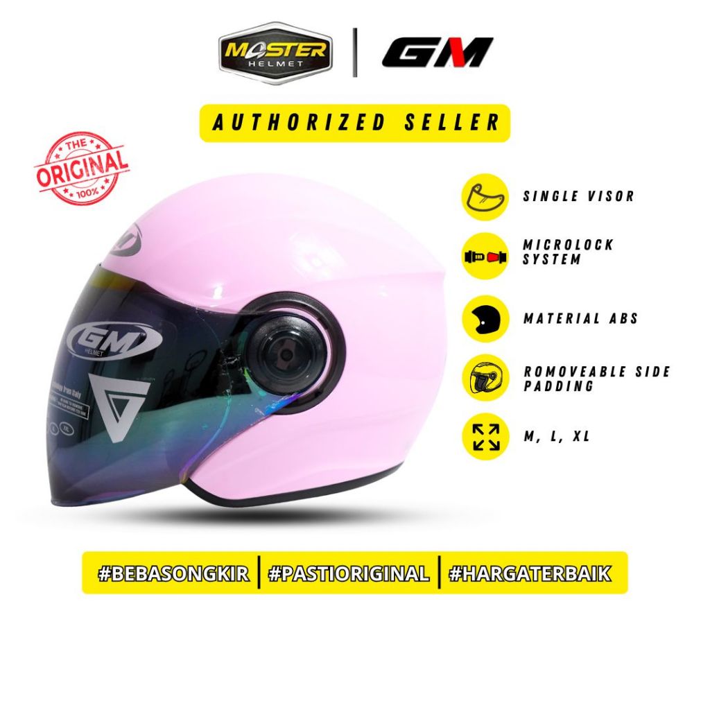 GM Pop Solid & GM Pop Hijab - Helm GM Half Face