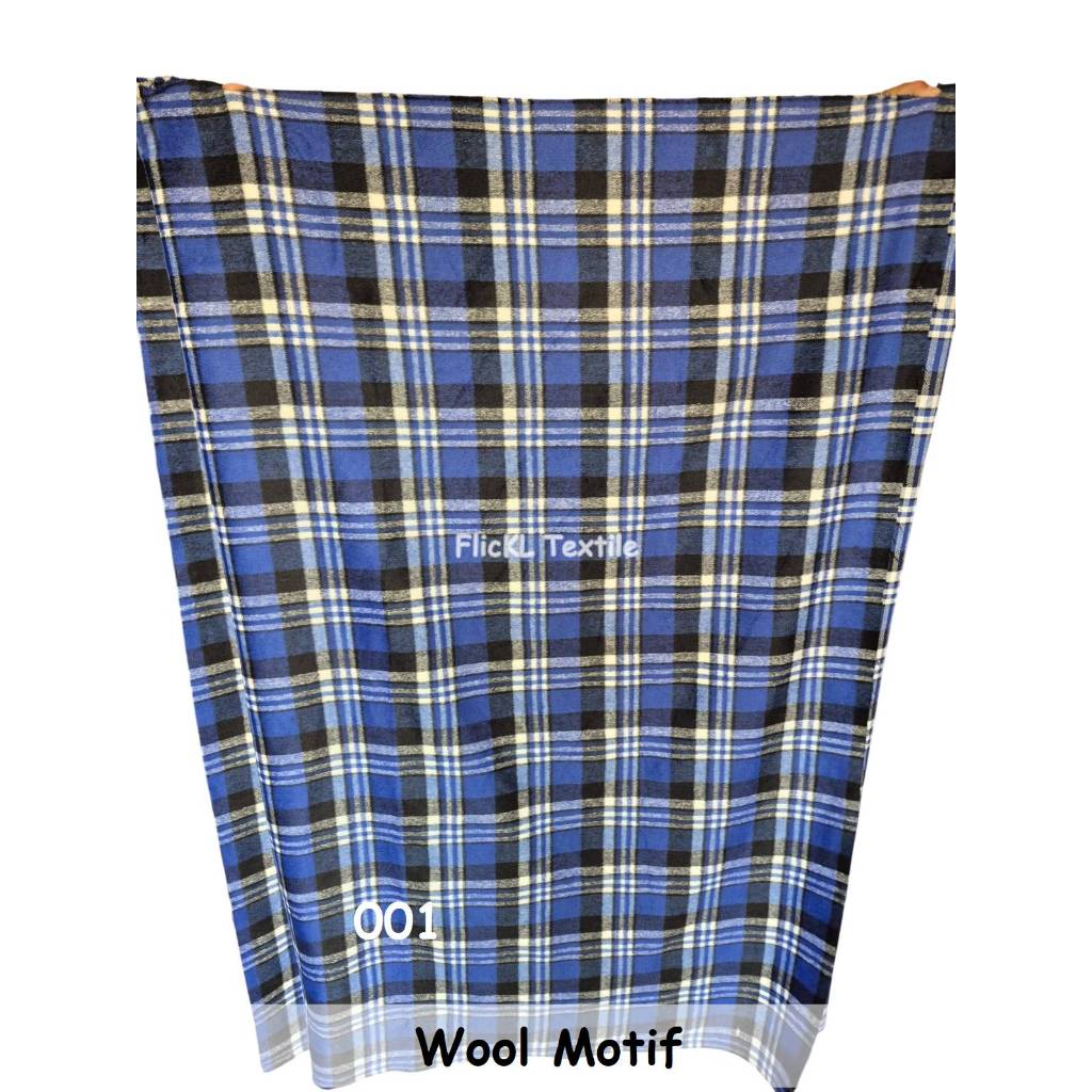 Kain Flanel Wool Katun Bahan Flanel Kotak Kotak Wool Motif Flanel Wool Katun