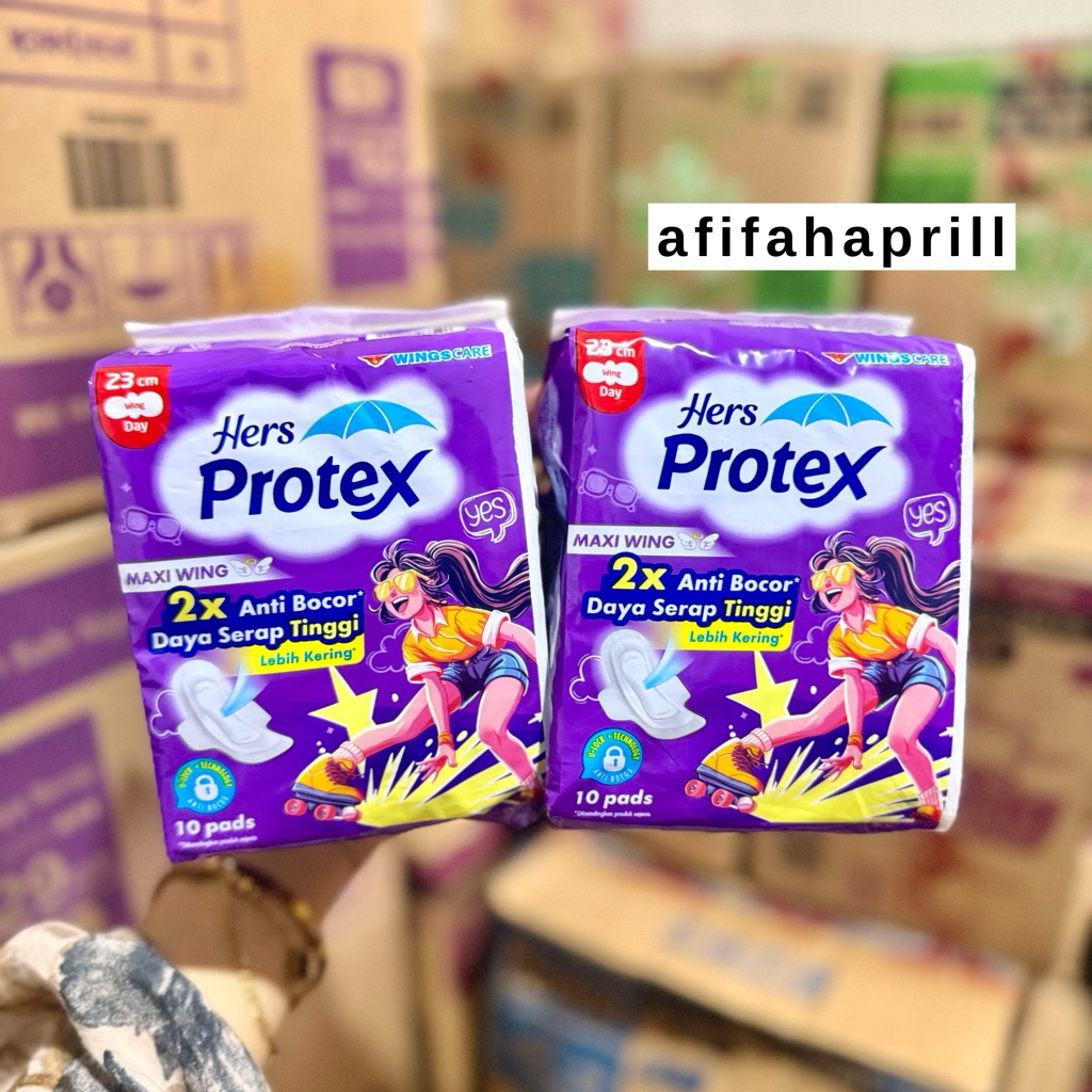 Hers Protex Ungu Maxi Wing Pembalut Wanita Isi 5 dan 10