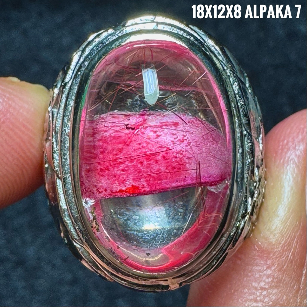 Cincin Batu Akik Natural Kecubung Karang (Asli Alam)