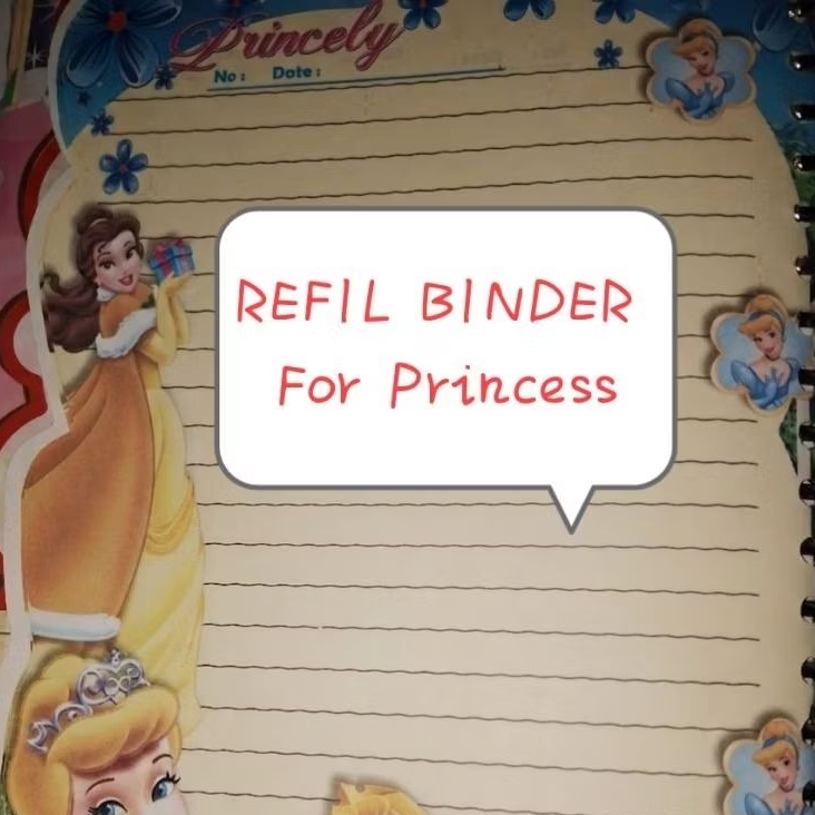 Refill Binder B5 20 Ring Motif "PRINCESS" Lucu Kertas Isi Ulang Binder Estetik