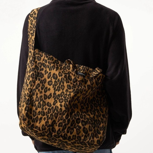 Tas Tote Portabel Motif Macan Tutul, Tas Selempang Bahu Kapasitas Besar