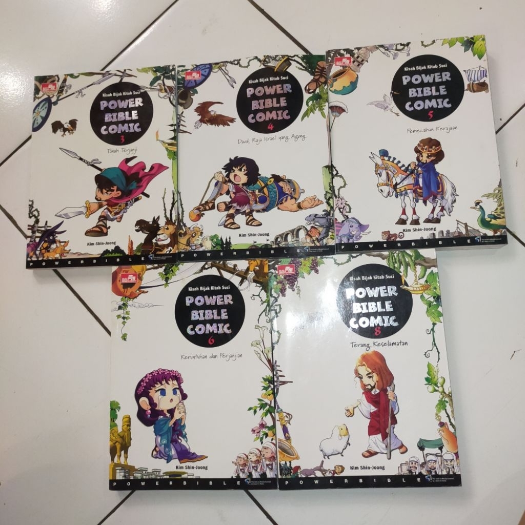 Bundle Buku Komik Kisah Bijak Kitab Suci Power Bible Comic 3-6 & 8