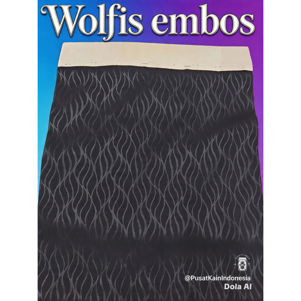 kain Wolfis/kain murah/Wolfis embos/kain embos