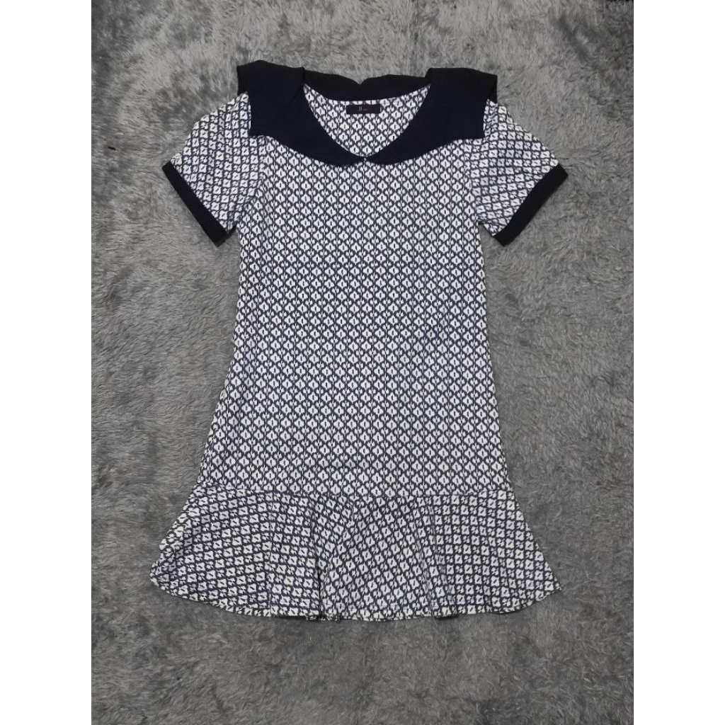 Ready stock korean dress korea motif cantik sailor warna navy dress anak anak remaja