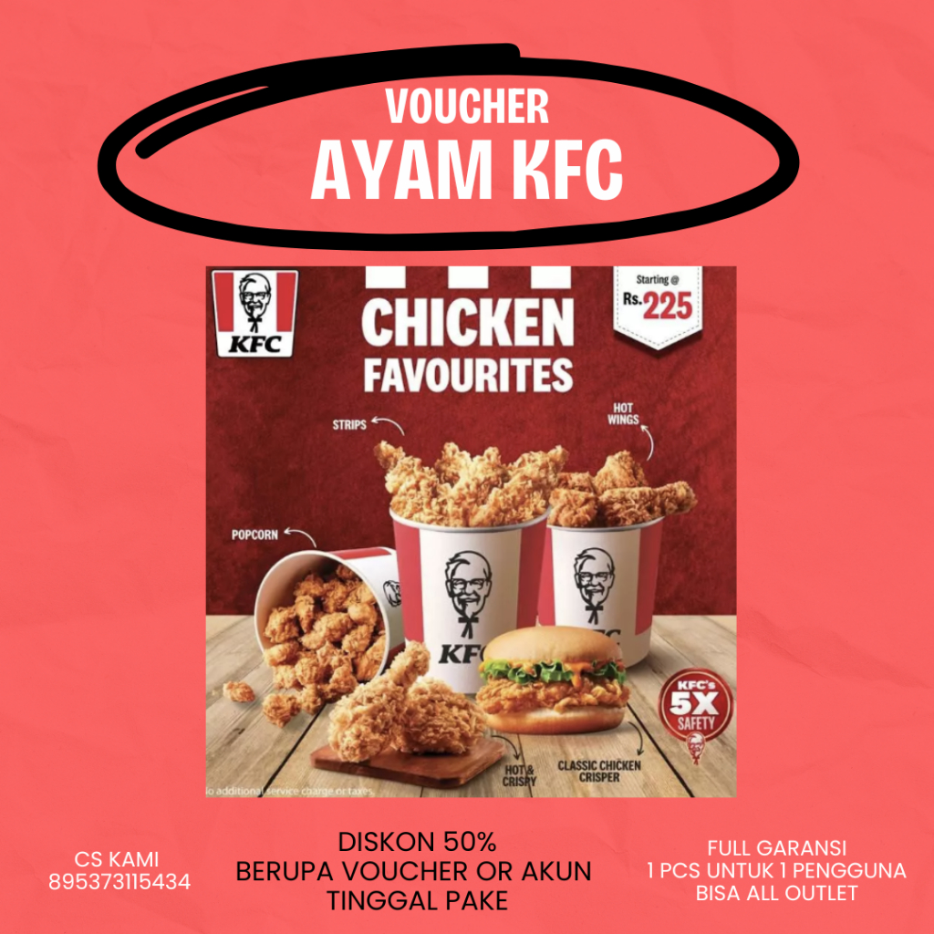 VOUCHER KFC 50% TERMURAH FULL GARANSI || FZ STOREE ID