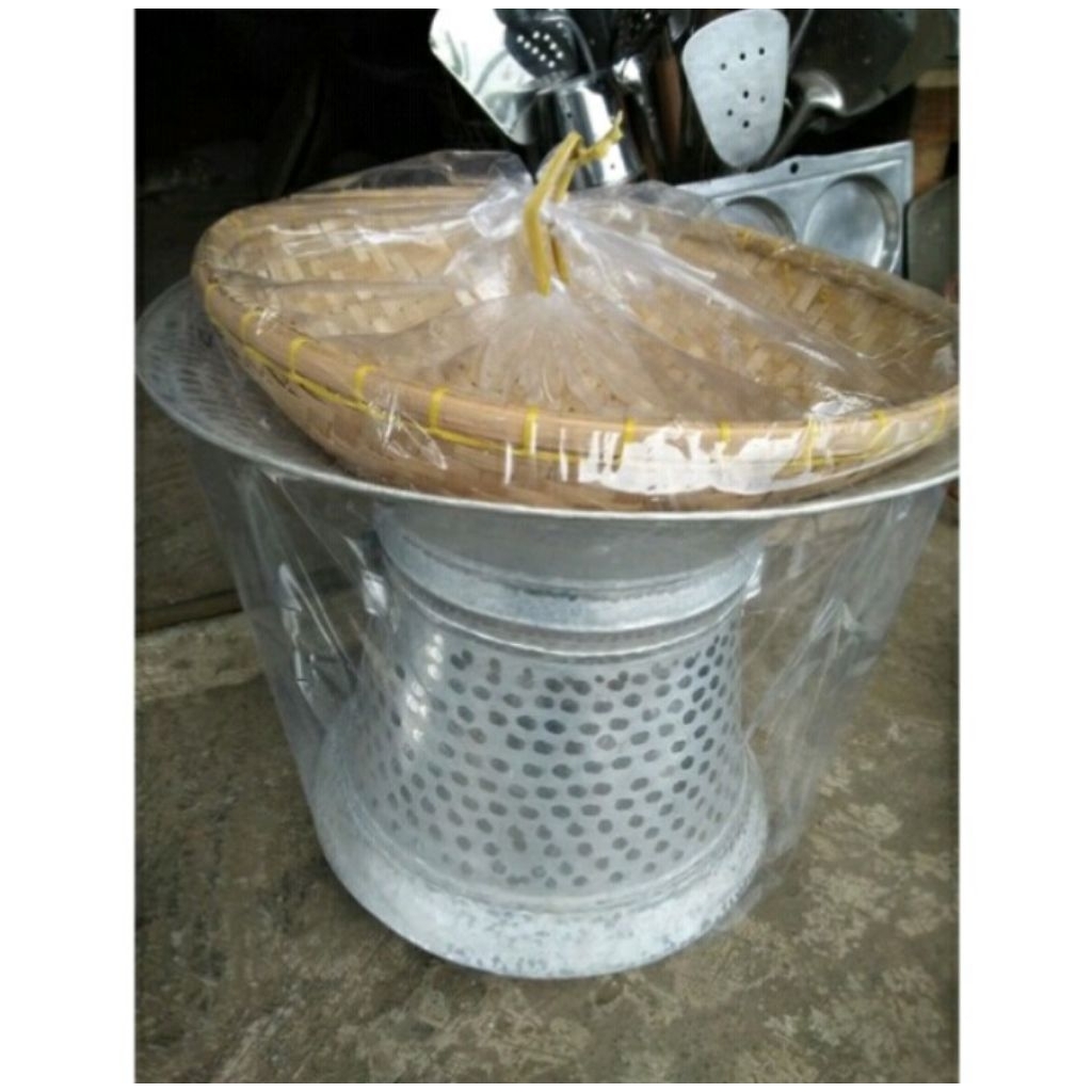 Seeng dangdang almunium seeng kukusan nasi awug, fre kukusan, uk 30cm