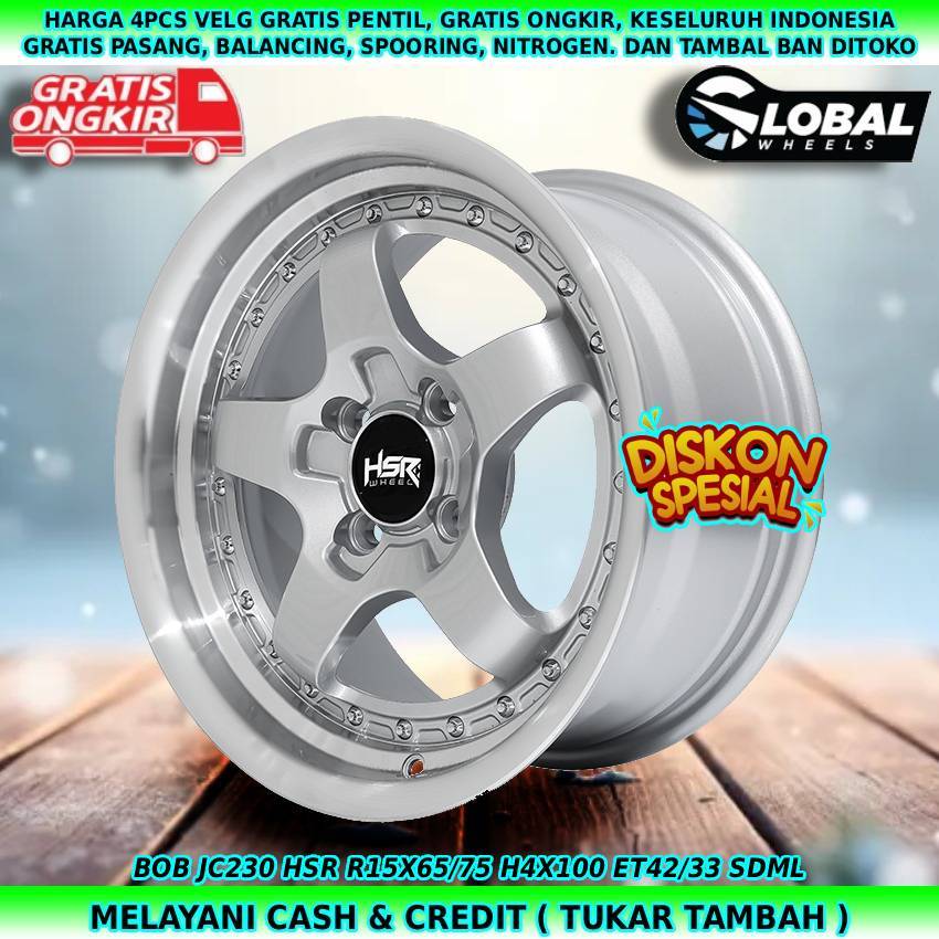 Velg celong R15 rekomendasi untuk mobil Freed| Jazz| Mobilio| Brio| City| dll velg hsr bob R15