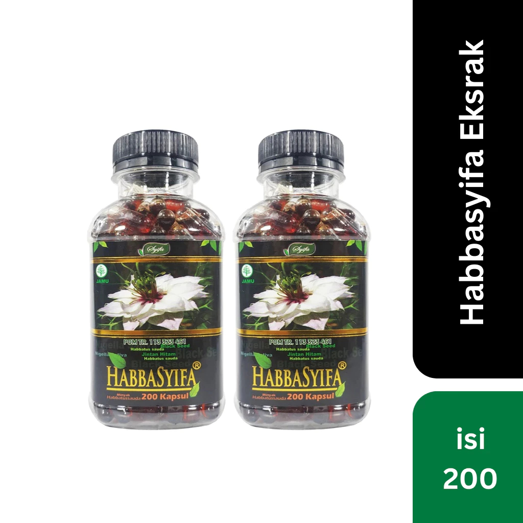 Kapsul Habbasyifa - Kapsul Habbatussauda - 200 Kpasul - Habbatussauda Oil