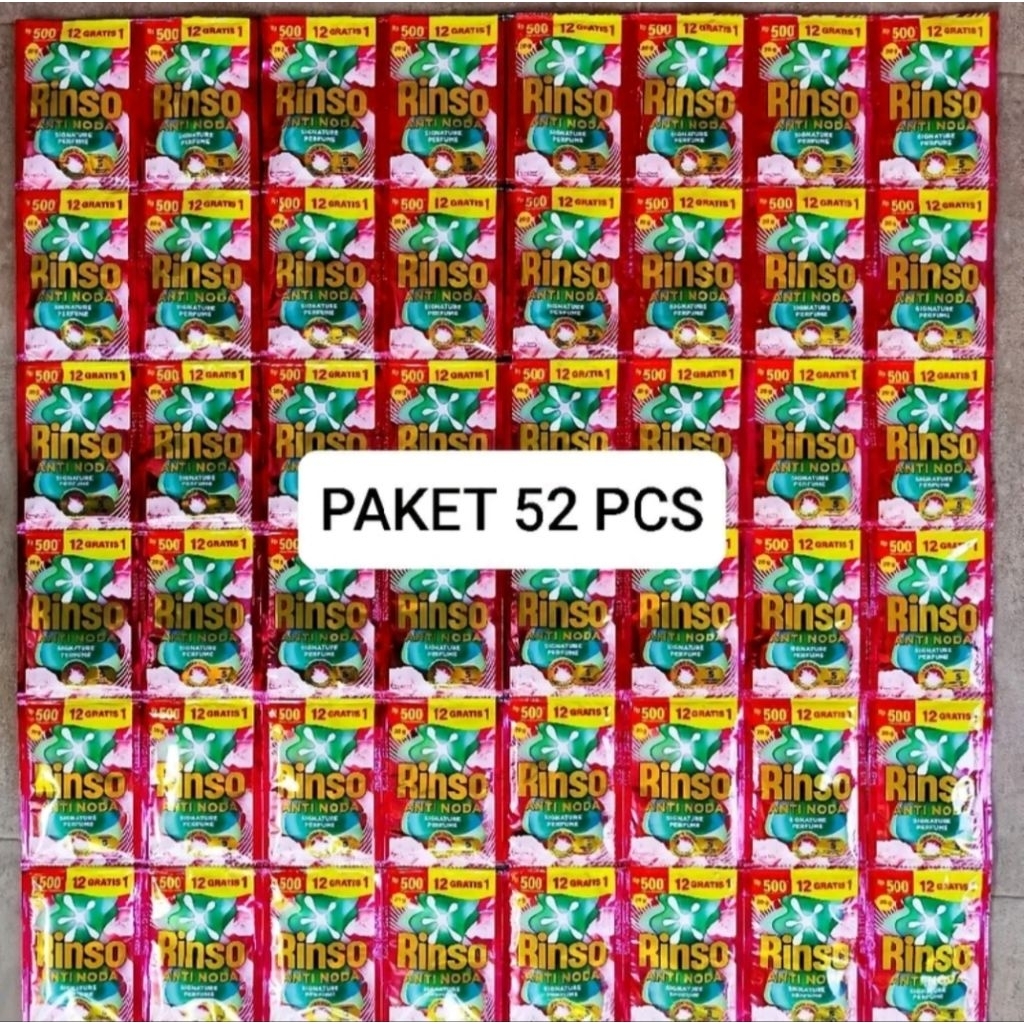 Rinso Cair 52 Sachet - Anti Noda, Aroma Harum, Praktis