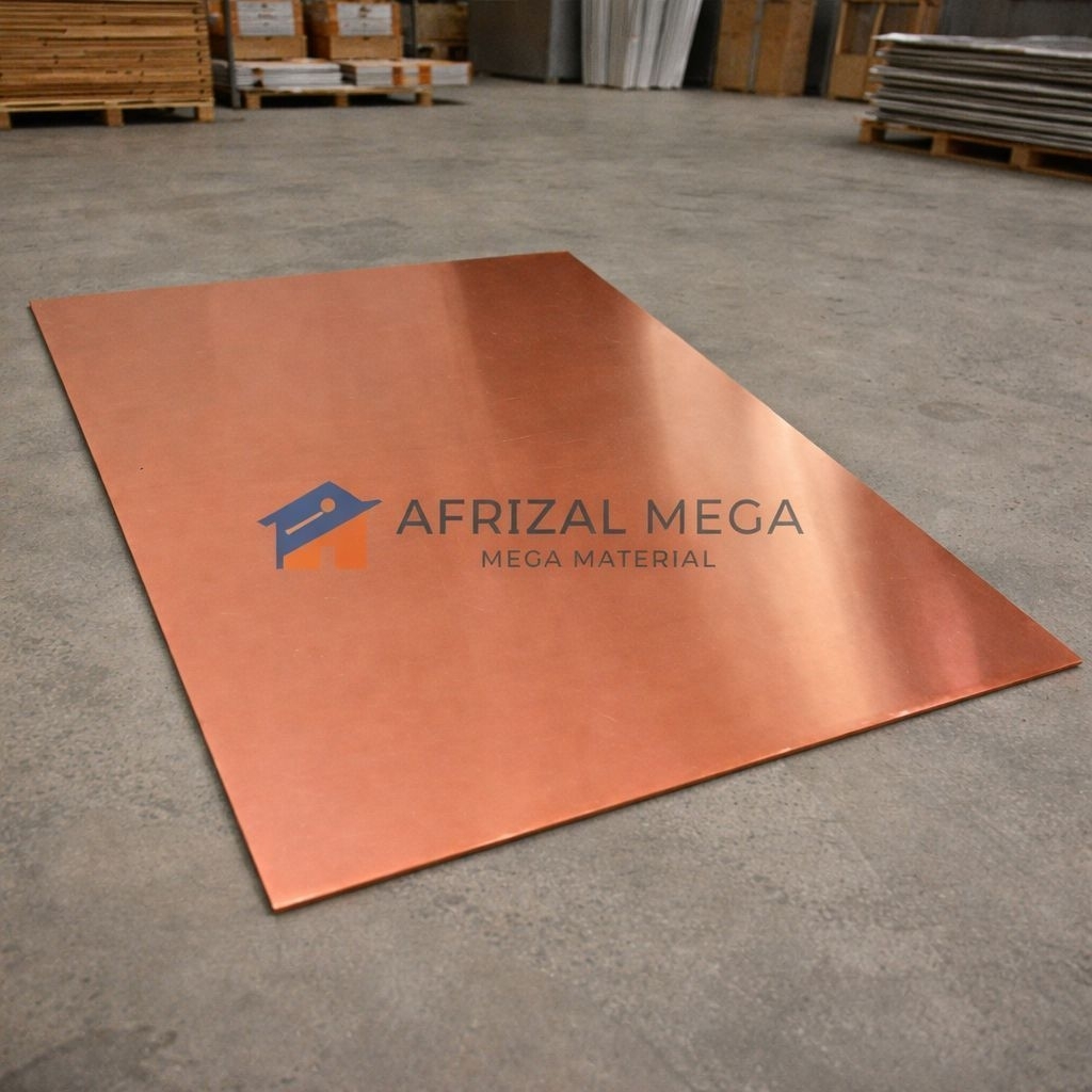 Plat tembaga 2mm x 100mm x 100mm | plat tembaga murni