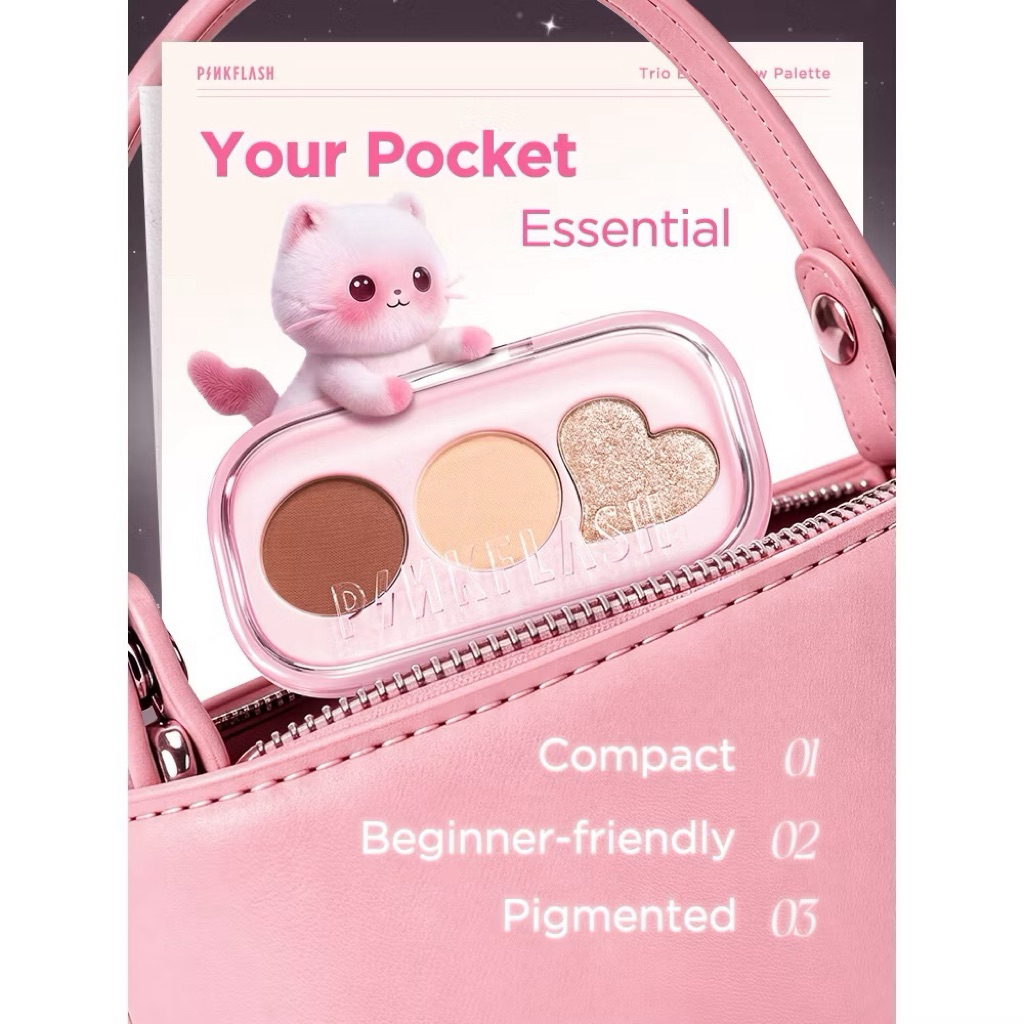 PINKFLASH - TRIO EYESHADOW PALLETE