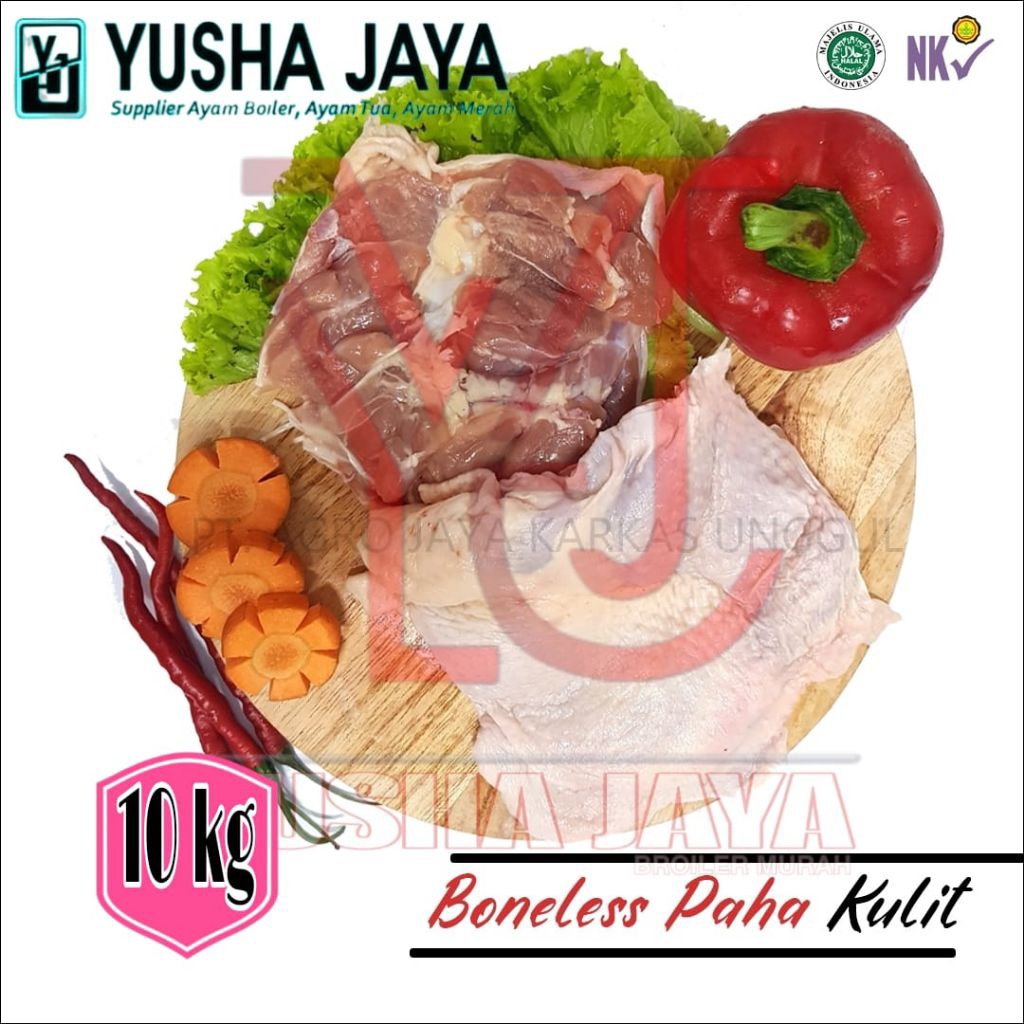 Fillet Paha Ayam Dengan Kulit, Fillet Paha Ayam Berat 10kg, Boneless Paha Kulit, Fillet Paha Ayam Fr