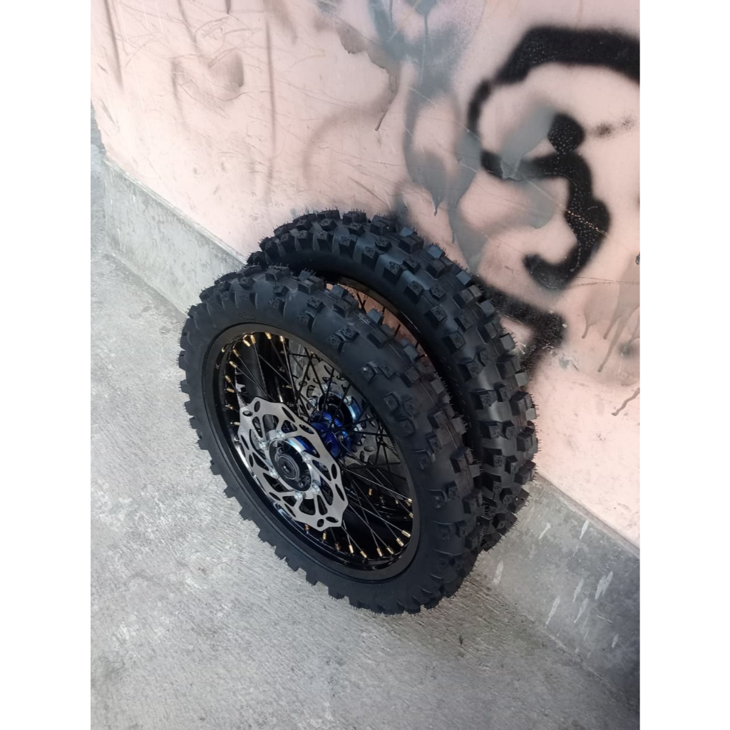Paket Roda RBT KLX Set Ring 17 Velg Rossi 160/185-17 - Ban Primax Godzilla 80/100 & 90/100 - Full Se