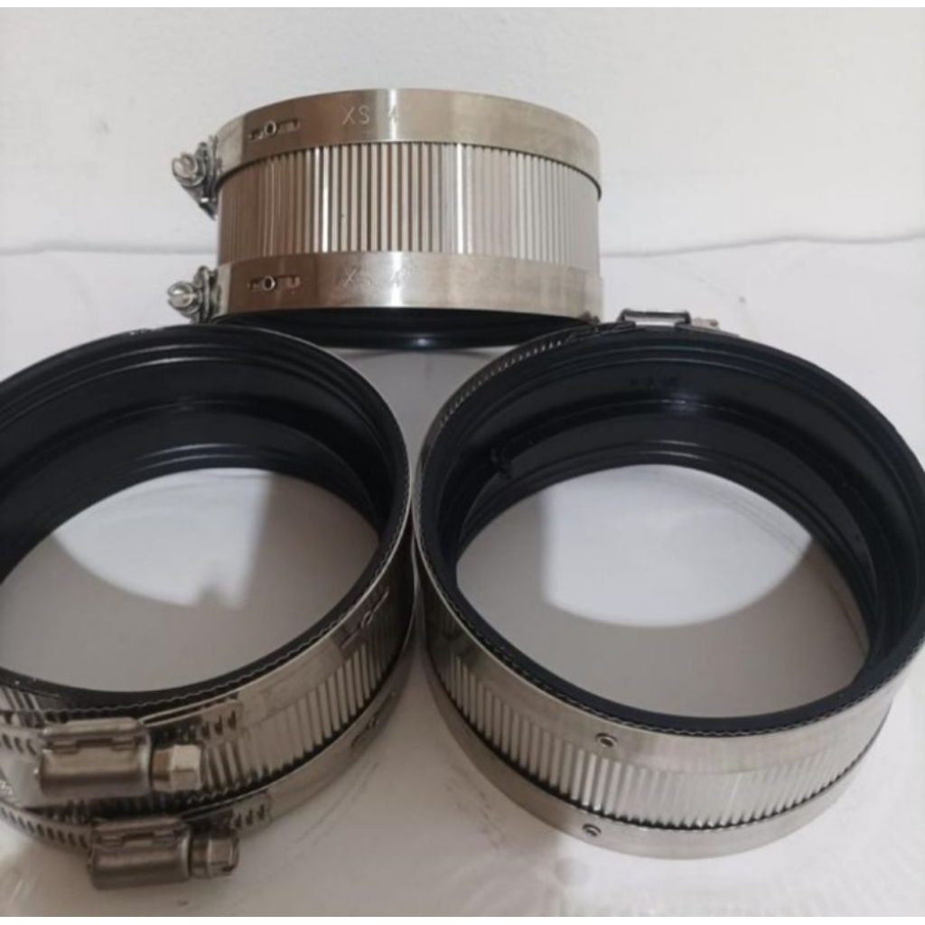 Clamp pipa raber stainless/coupling cip 6"inch