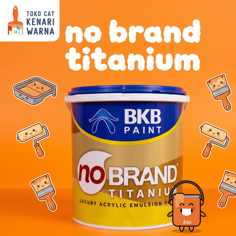 CAT TEMBOK NO BRAND TITANIUM WHITE- CAT TEMBOK INTERIOR & EXTERIOR 5 kg