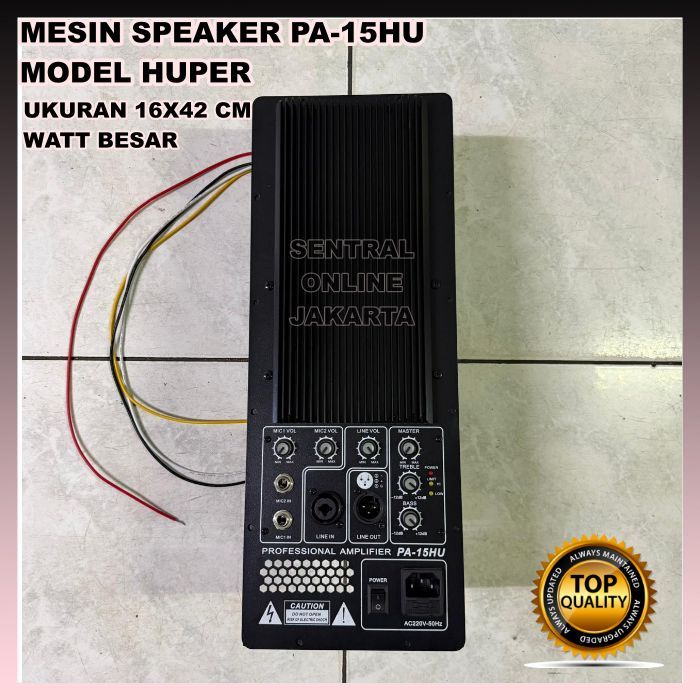 POWER KIT MESIN SPEAKER AKTIF MODEL HUPER PA-15HU WATT BESAR AMPLIFIER 16x42 cm ORIGINAL