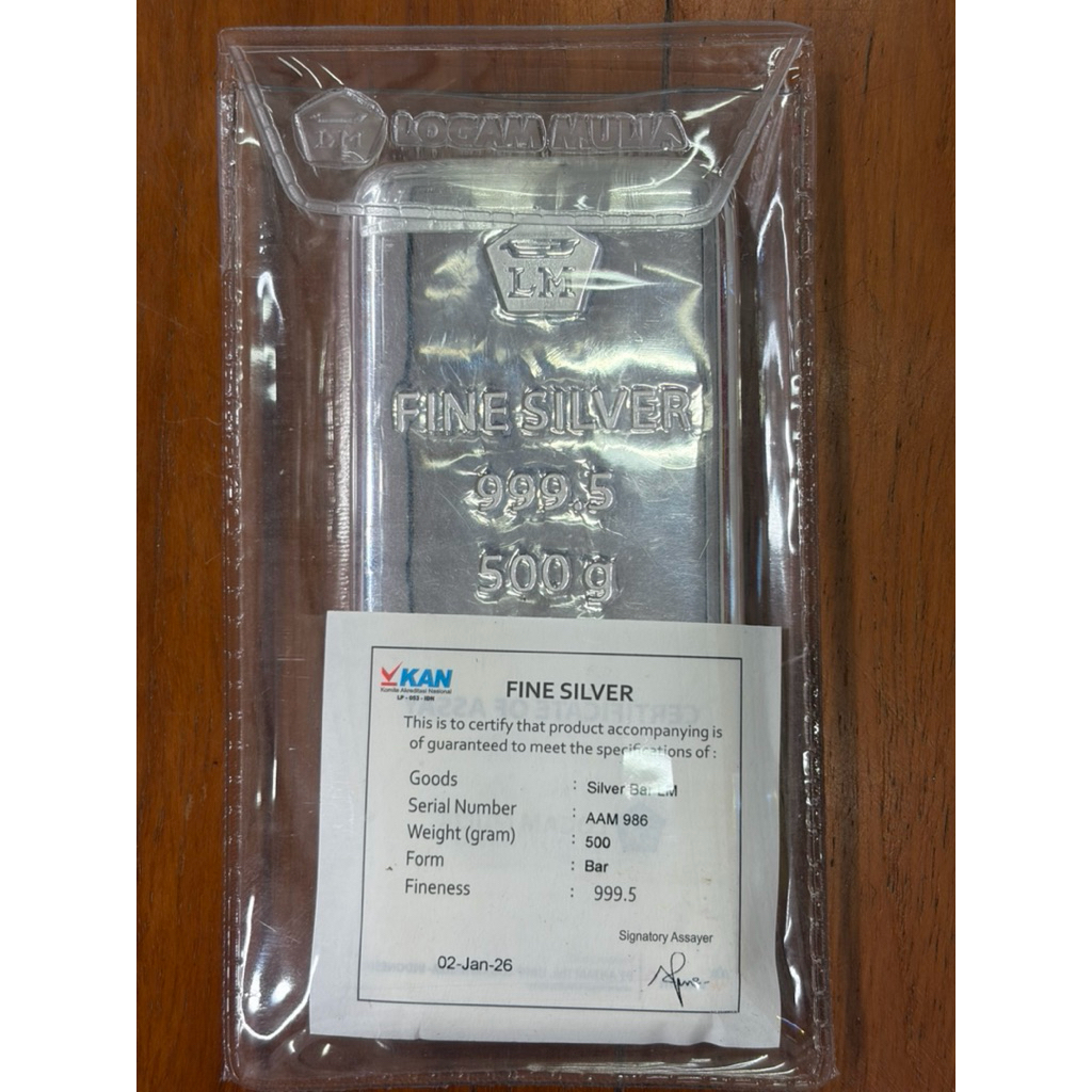 perak silver antam 500 gram 2026 ready stock