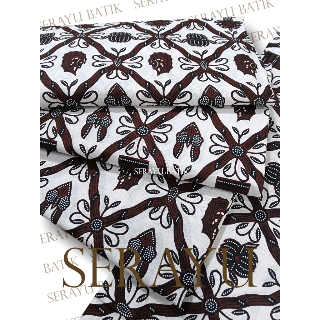 Kain Jarik / Sewek Batik Sido Luhur Putih SRY052 Jogja Katun