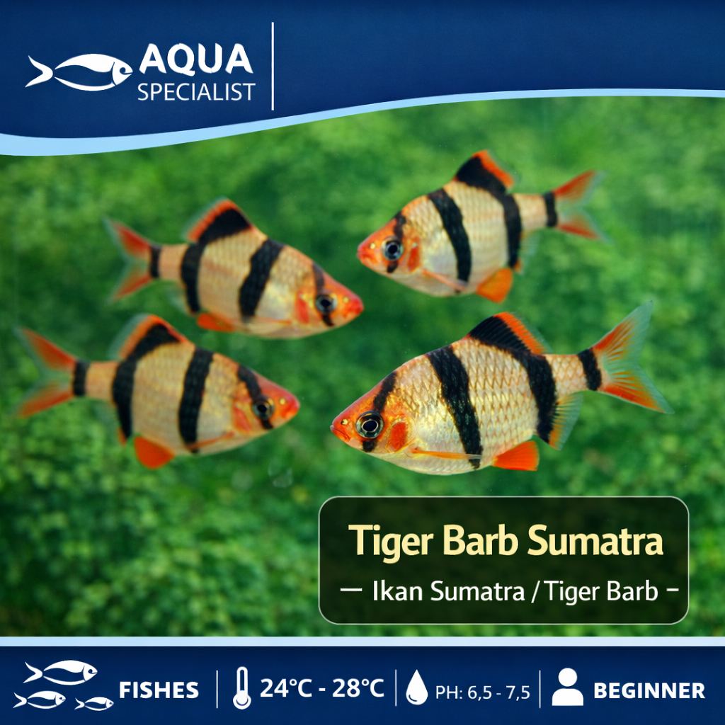 Jual ikan hias/ikan badut/Tiger Barb Sumatra/Tiger fish/hiasan akuarium