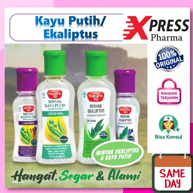 XPRESS  MKP / EKALIPTUS Nature 10 Esepuluh Sepuluh Minyak Kayu Putih Aromaterapi Aromatherapy Lavend