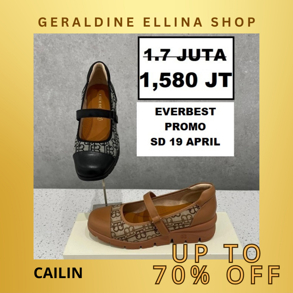 Sandal wedges wanita EVERBEST 100% ORIGINAL SALE CAILIN