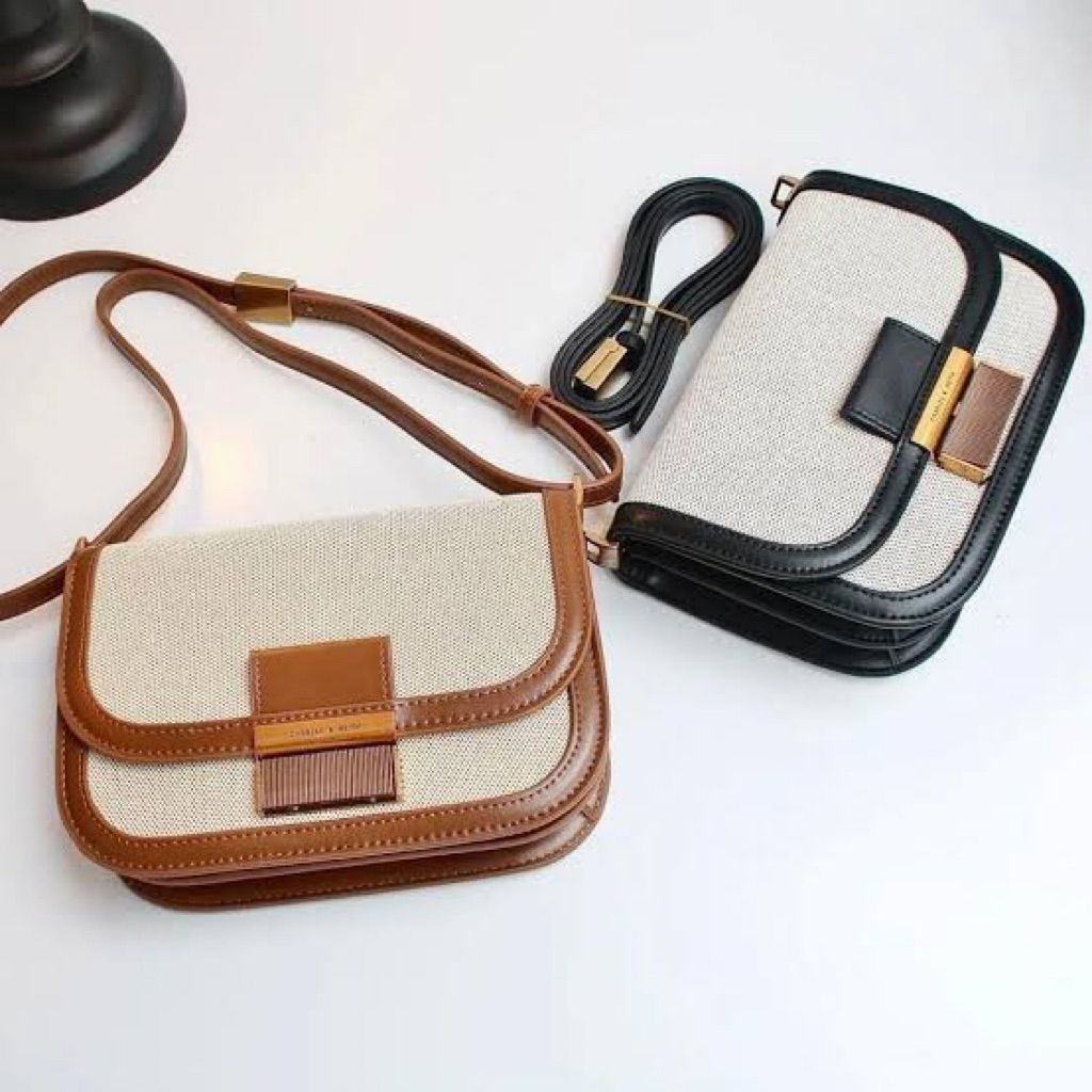 BAGSBUNNY15 - Tas Wanita Charlot Canvas Crossbody Bag Woman New Fashion Tas Selempang wanita C078 Ck