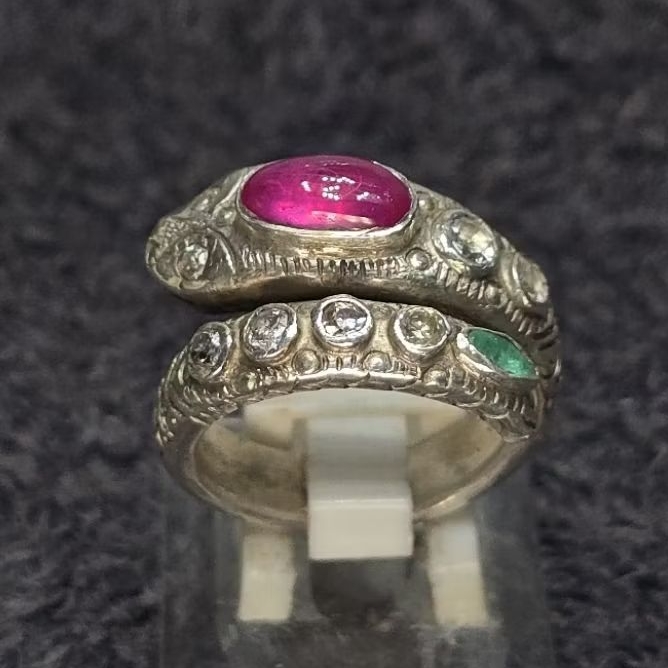 cincin ulan ulan perak kembang setaman alusan model antik kuno