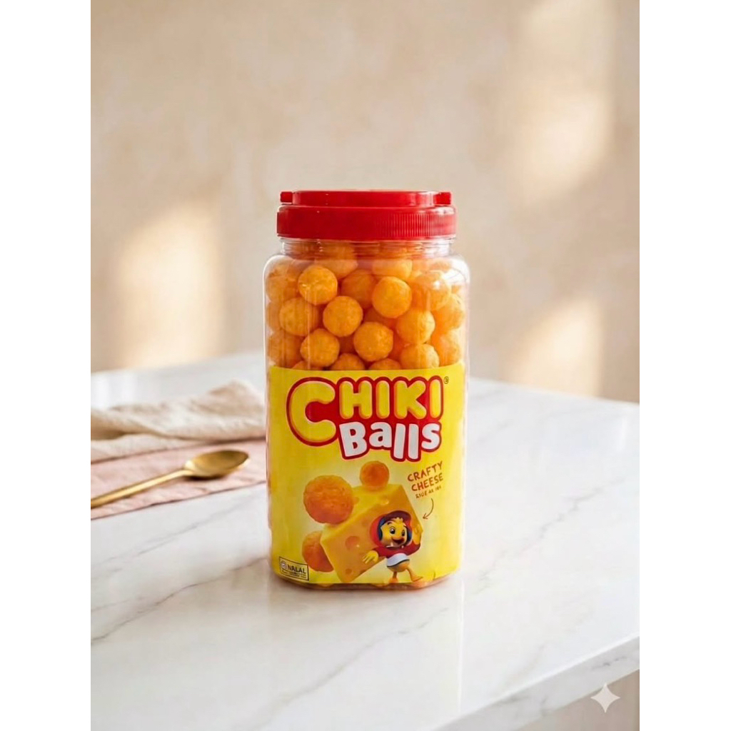Chiki balls kemasan toples varian rasa keju / ayam