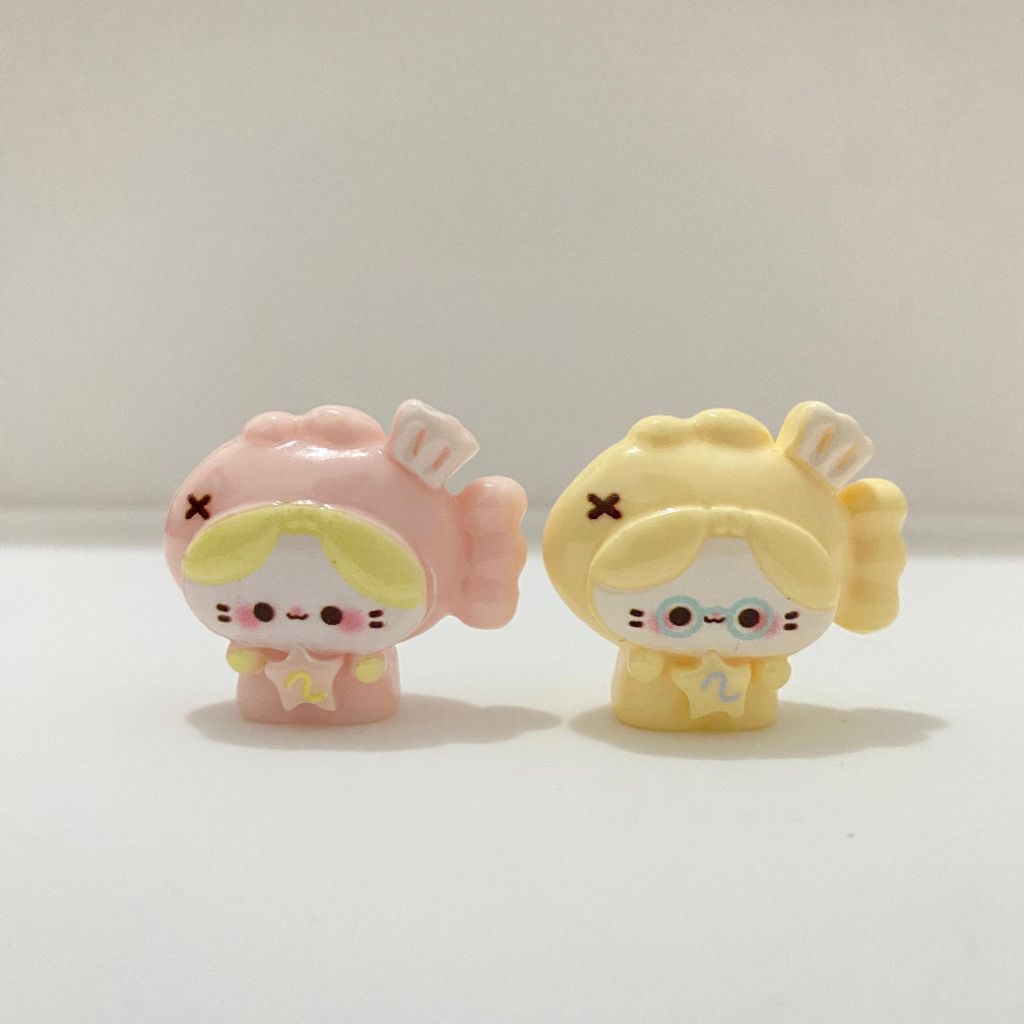 MAINAN ANAK KUCING IKAN COSTUM CUSTOM CLAY RESIN MINIATURE FIGURE LUCU TAIYAKI