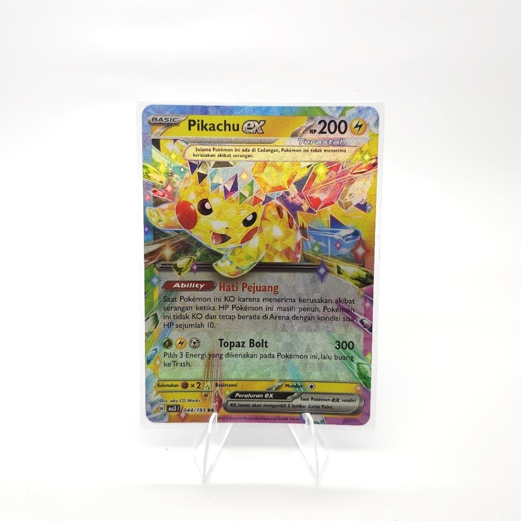 Kartu Pokemon Pikachu Ex RR / Double Rare
