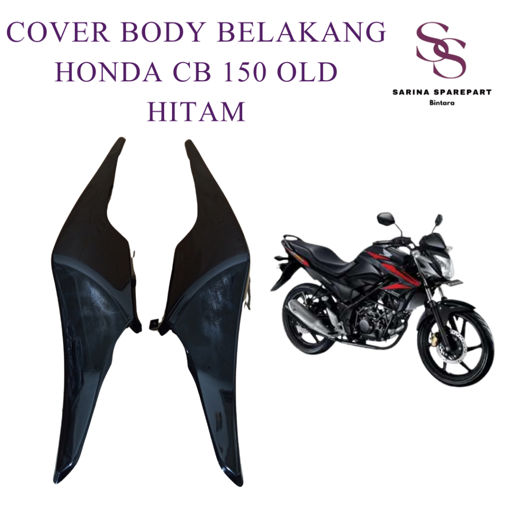 Cover Body Belakang CB 150R Lama Bodi Samping CB 150R Old HITAM Tenshi