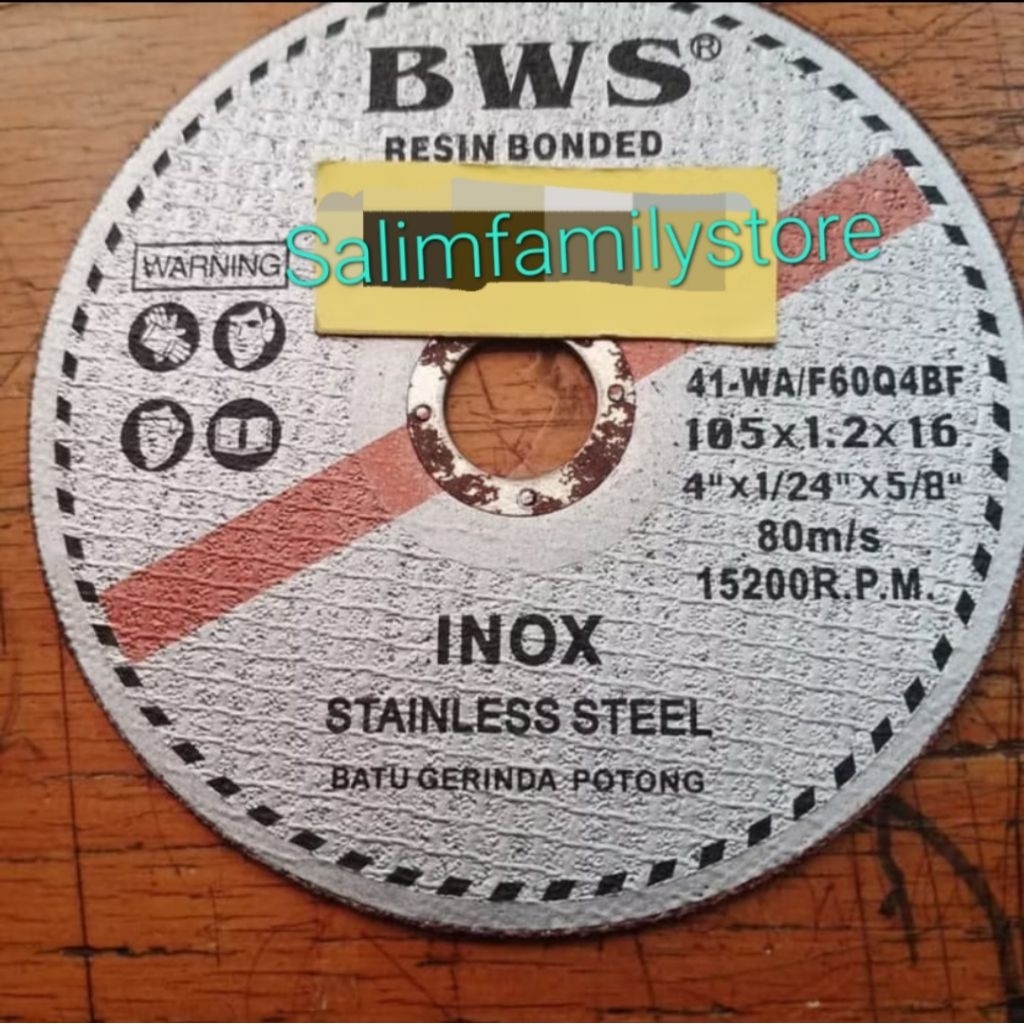 Batu Mata Gerinda Potong Resin Bonded 4" BWS