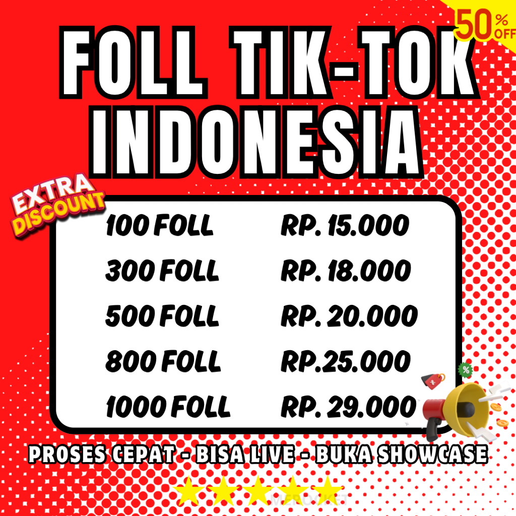 FOLL TT INDO Followers Tiktok Real Asli Indonesia Aktif Proses Cepat Premium Best Quality Aktif Mura