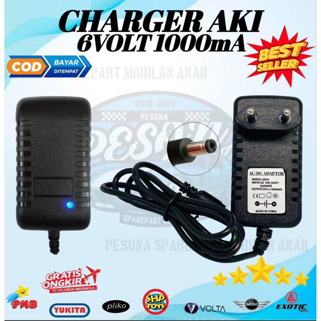 CAS CASSAN MOTOR AKI ANAK 6V 1000mA mobil motor aki anak baby kids