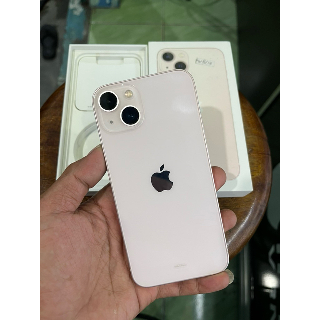 iphone 13 128gb pink resmi ibox fullori second likenew